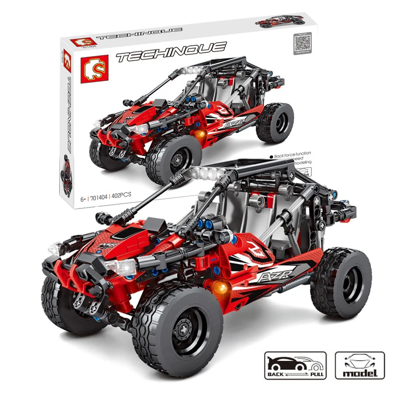 

701404 ATV Vehicle Off-Road Pull Back Car Bricks Toys Sembo Technic Compatible Building Blocks Toys For Children Boys