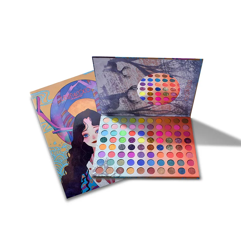 80 цветов блестящие тени для век Палитра мерцающие матовые алмазные металлик