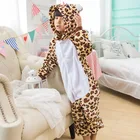 Пижама-кигуруми, Леопардовый медведь для детей, пижамы для маленьких девочек, одежда для сна для мальчиков, комбинезон с животными из аниме, Детский костюм, комбинезон