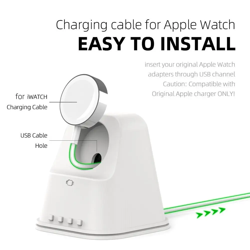 Новая силиконовая подставка для зарядки Apple Watch Series1/2/3/4/5/6 38 мм 42 40 44 док станция