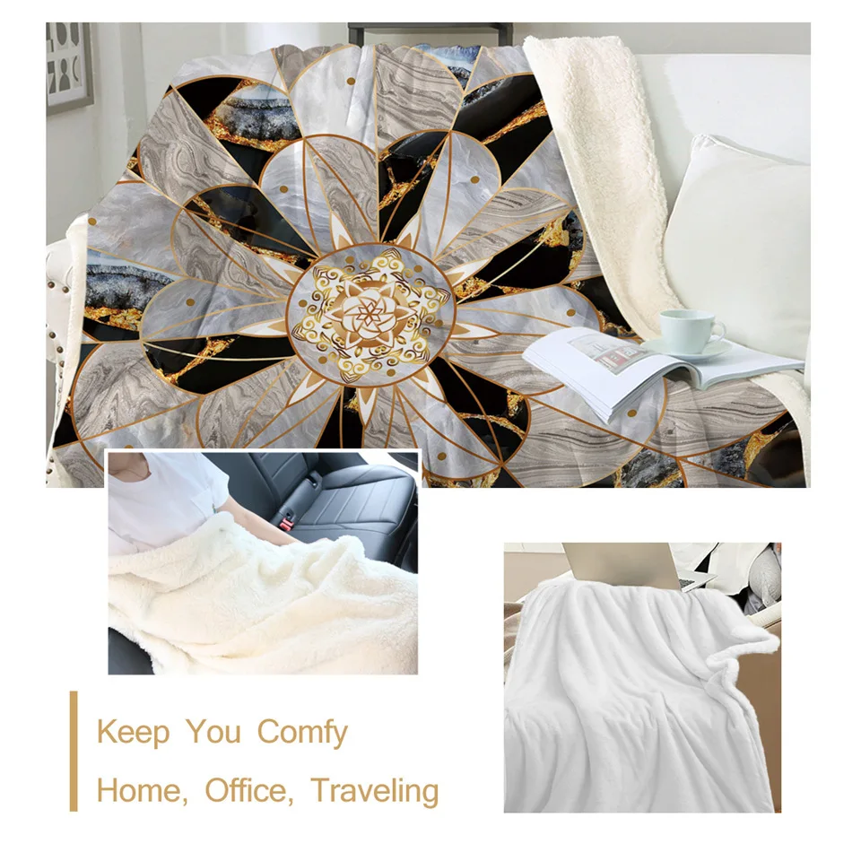 Шерстяное покрывало для кровати Sherpa роскошное мягкое пушистое в богемном стиле с