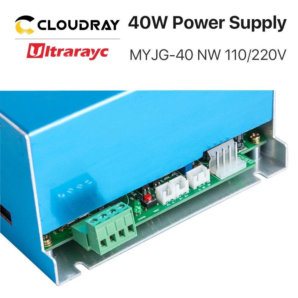 Ultrarayc 40 Вт СО2 лазерный источник питания MYJG-40 110 В 220 В для СО2 лазерной гравировки резки 35-50 Вт