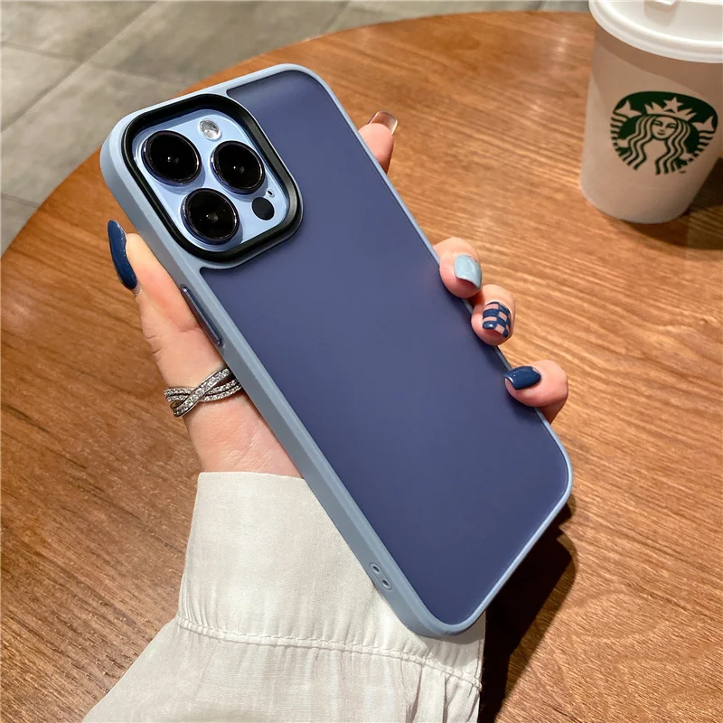 

13 Pro Case Luxury Transparent Matte Phone Case for iPhone 12 11 Pro Max Shockproof Camera Anti Drop Clear Hard Cover 13 Pro Max