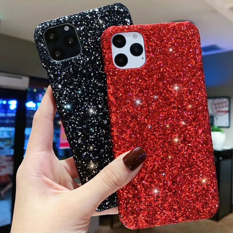 Модный чехол для телефона с блестками iPhone 11 Pro X XS XR Max 8 7 6 6S Plus защитная задняя