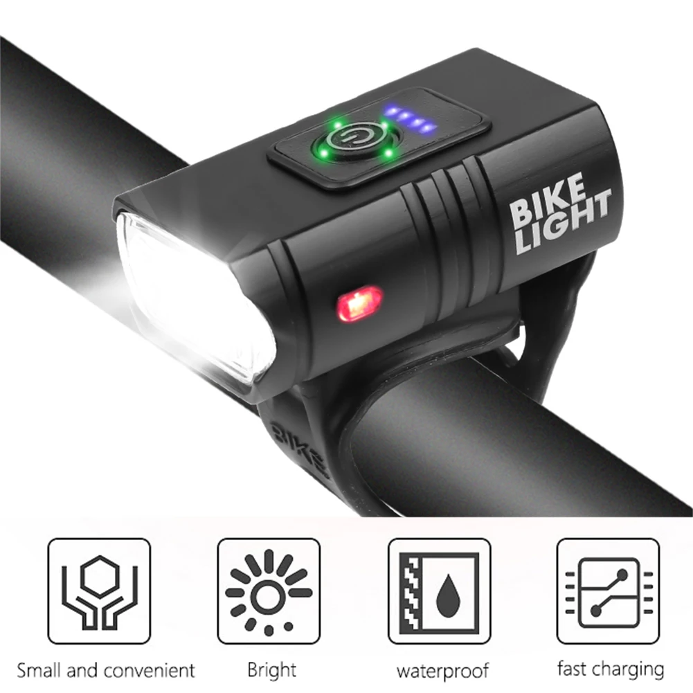 

T6 LED Bicycle Light USB Rechargeable Bike Lights Front Lamp Warning Light MTB Mountain Road Bike Flashlight Cycling Equipment