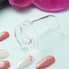 Nail Art Шаблоны прозрачные силиконовые штампа пластины для стемпинга-скребок с Кепки прозрачный стемпер для ногтей