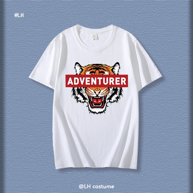 

Men and women 2021 street trend round neck personality tiger T-shirt