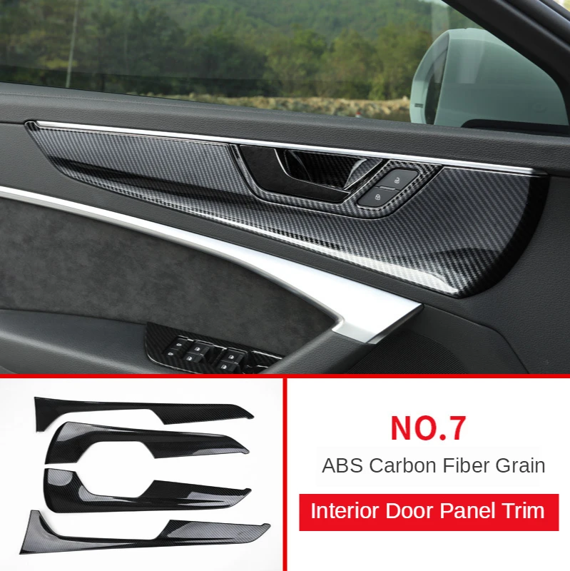 

Carbon Fiber Texture Car Stickers Suitable for Audi A6L 2019 Interior Modification Upgrade Decoration Special Protection Decal