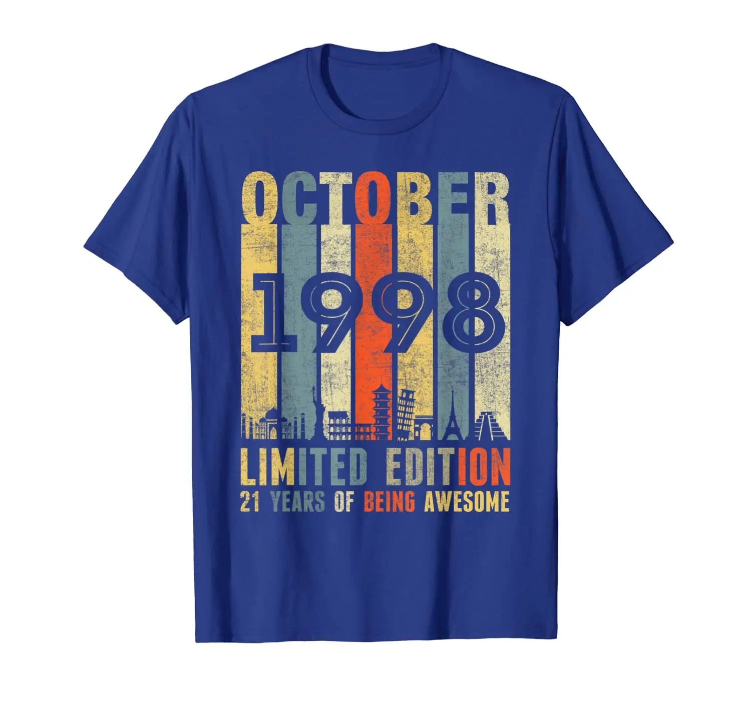 

OCTOBER 1998 Vintage Funny 21st Birthday Gift T Shirt
