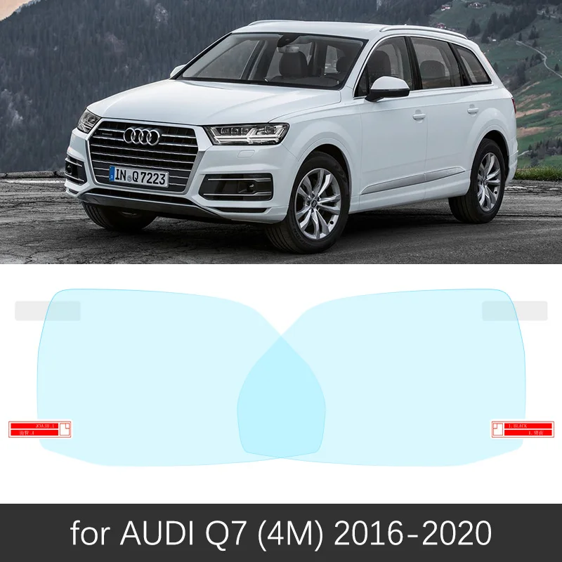 Audi Q7 4M 2016-2019 Для Audi Q7 4M полное покрытие зеркало заднего вида противотуманная пленка непромокаемая противотуманная пленка фольги чистые автомобильные аксессуары - Название цвета: Audi Q7 4M 2016-2019