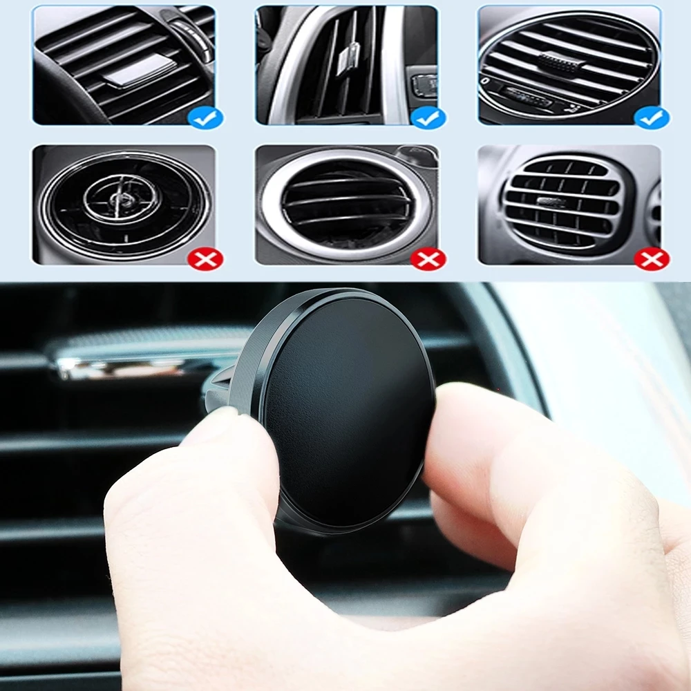 

360 Magnetic Phone Holder For Redmi Note 8 Huawei in Car GPS Air Vent Mount Magnet Stand Car Phone Holder For iPhone 12 Samsung