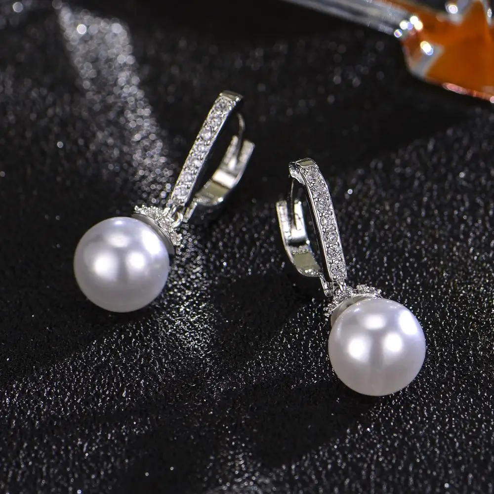 Клипсы женские с натуральным пресноводным жемчугом и кристаллами | Украшения