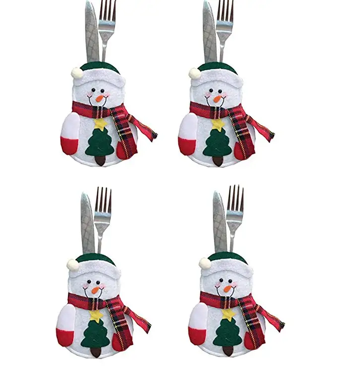 B171455A 4pcs 4 шт. рождественский стиль чайная ложка рождественские столовые приборы украшения аксессуары из нержавеющей стали кофейная десертная ложка для мороженого - Цвет: B171455A 4pcs