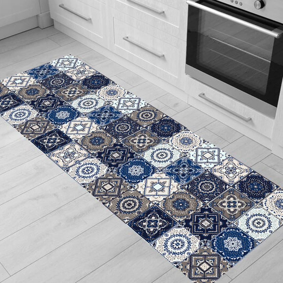 Mandala  Bohemian Kitchen Carpet Non-slip Floor Mat Door Mat bathroom balcony mat Decoration Carpet tapis salon rugs doormats