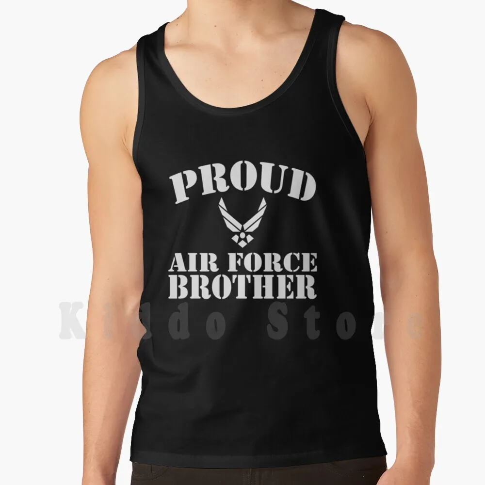 Гордый ВВС брат подарок Топы на бретельках жилет 100% хлопок Air Force | Мужская одежда