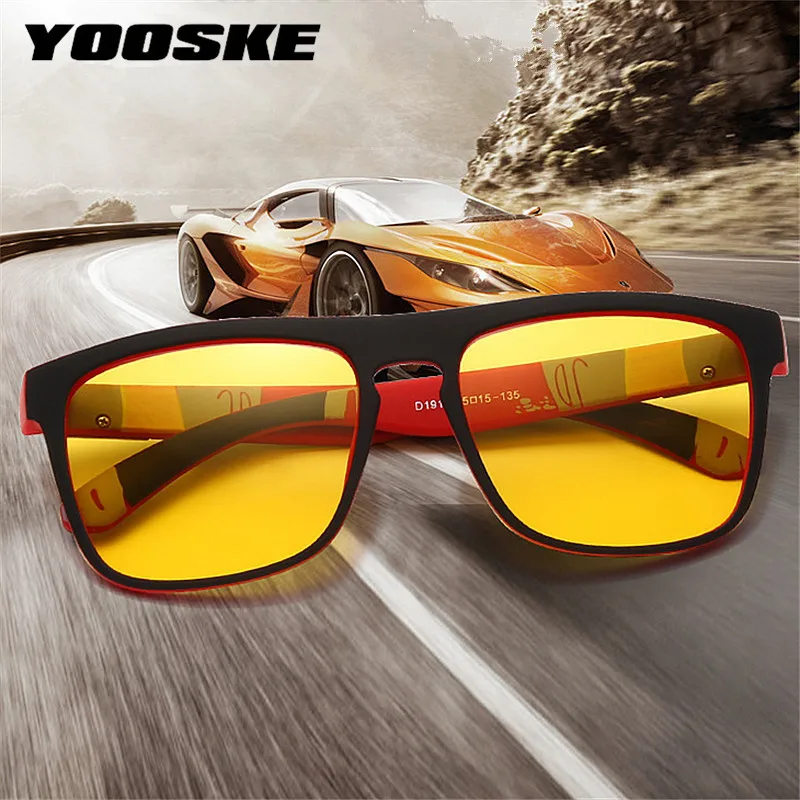 

Поляризованные солнцезащитные очки ночного видения YOOSKE для мужчин и женщин, для вождения ночью, с желтыми линзами, антибликовые солнцезащитные очки, очки