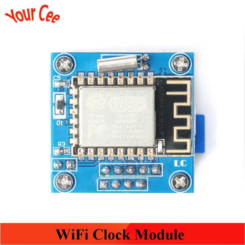 ESP8266 0 96 дюймовый oled дисплей модуль WiFi часы ЖК экран ESP 12F DIY прогноз погоды IIC I2C 5V