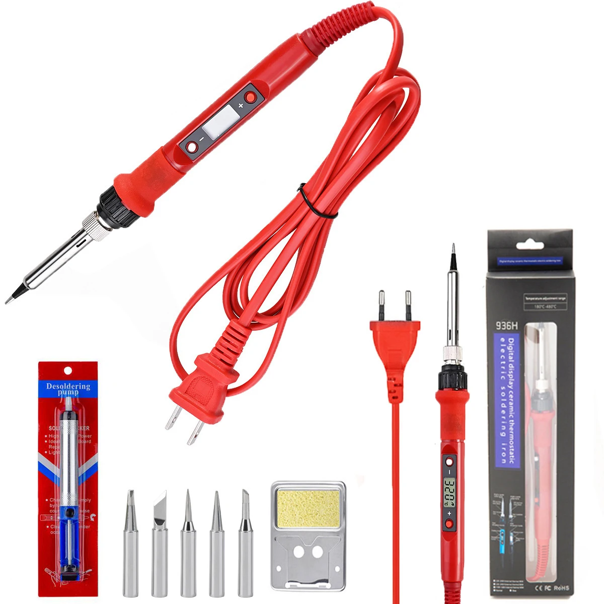 

Cautin 80W Soldering Iron LED Digital Display Adjustment And Repair 110V Electric Solder Iron 220V Portable Tin Welding Tools