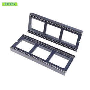 50pcs IC socket 64 Pin 1.778mm Pitch 2 rows with bar Tin plate Vertical DIP Through hole