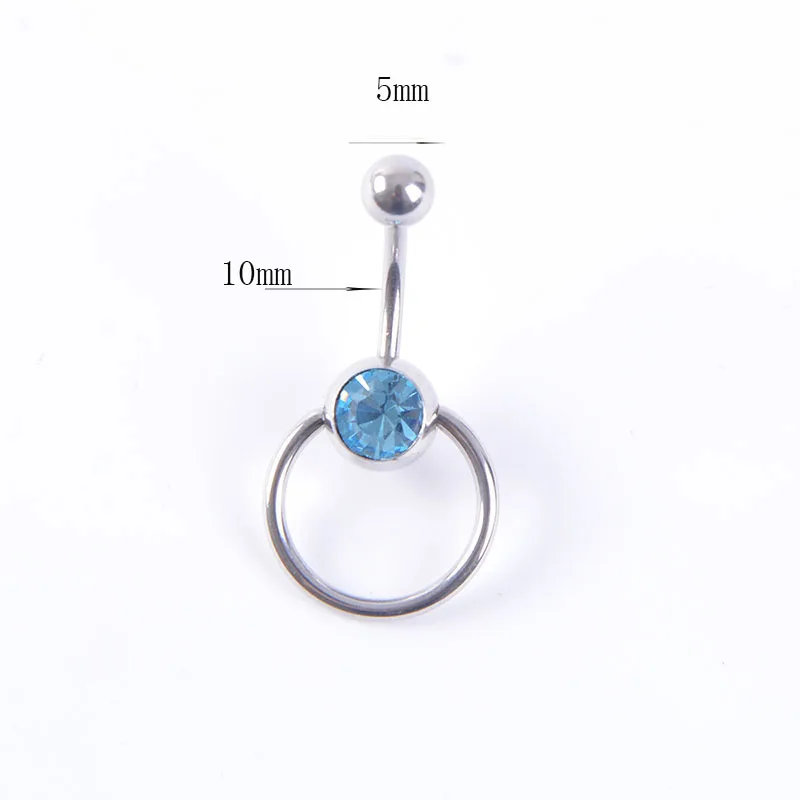 

1 Pcs Crystal Piercing Navel Surgical Stainless Steel Rhinestone Belly Button Rings Navel Piercing Ombligo Navel Ring Jewelry