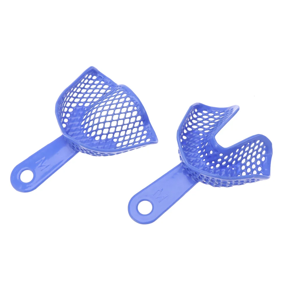 

2pcs Disposable Trays Impression Trays Materials Arch Tray (Blue,)