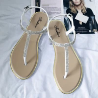 new womens flat sandals bling clip t type fashion casual shoes women buckle beach ladies thong shoe female summer 2020