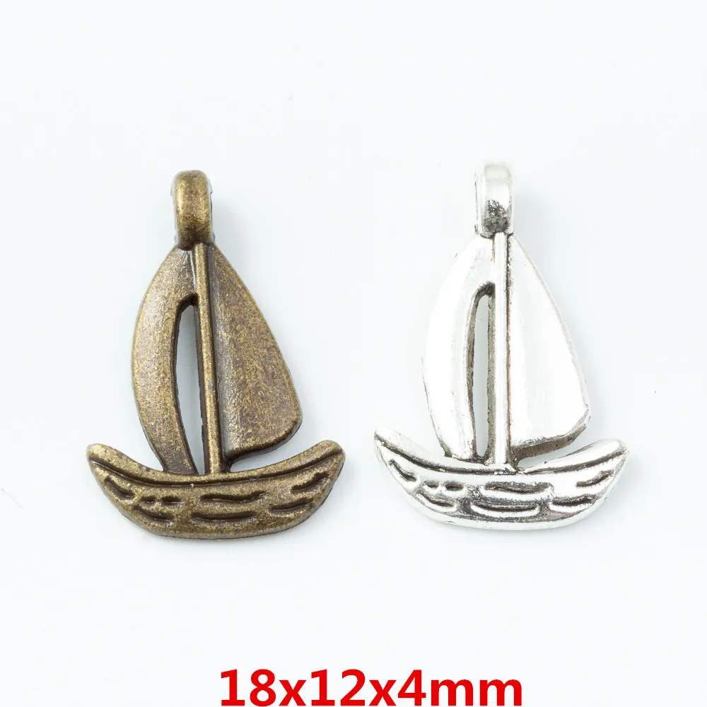 

85 шт. Ретро металлический сплав цинка кулон «парусник» для рукоделия 6829