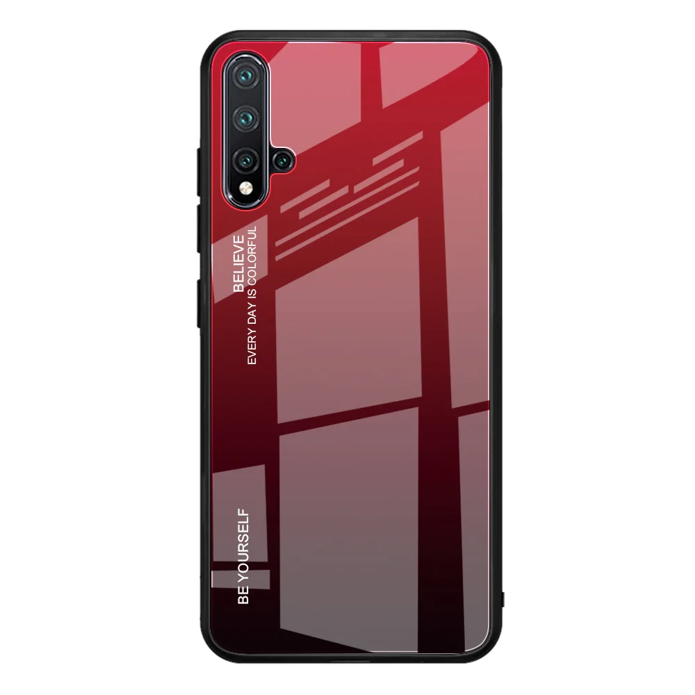5 Чехол из закаленного стекла с градиентом Aurora для huawei Nova 5T 5 5i Pro Honor 20 Pro P20 Lite Y9 Prime mate 30 20 Lite 8X Max - Цвет: 5