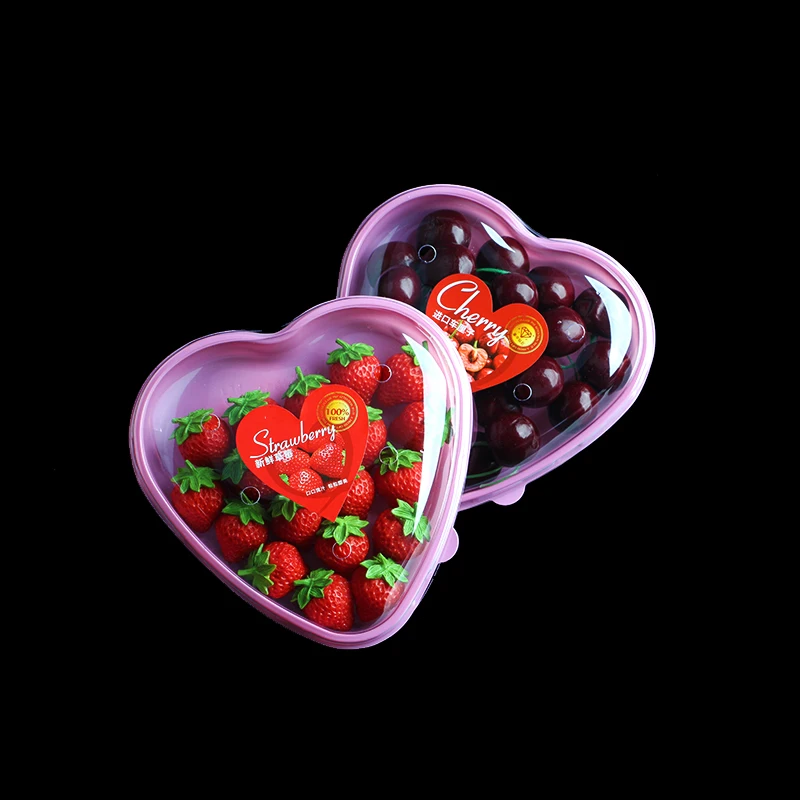 

Chocolate Containers Plastic Food Disposable Heart Shaped Boxes For Strawberries