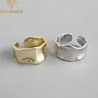 Посеребренные нестандартные геометрические Открытые Кольца XIYANIKE ручной работы для женщин Свадебные парные индивидуальные золотые серебряные ювелирные изделия