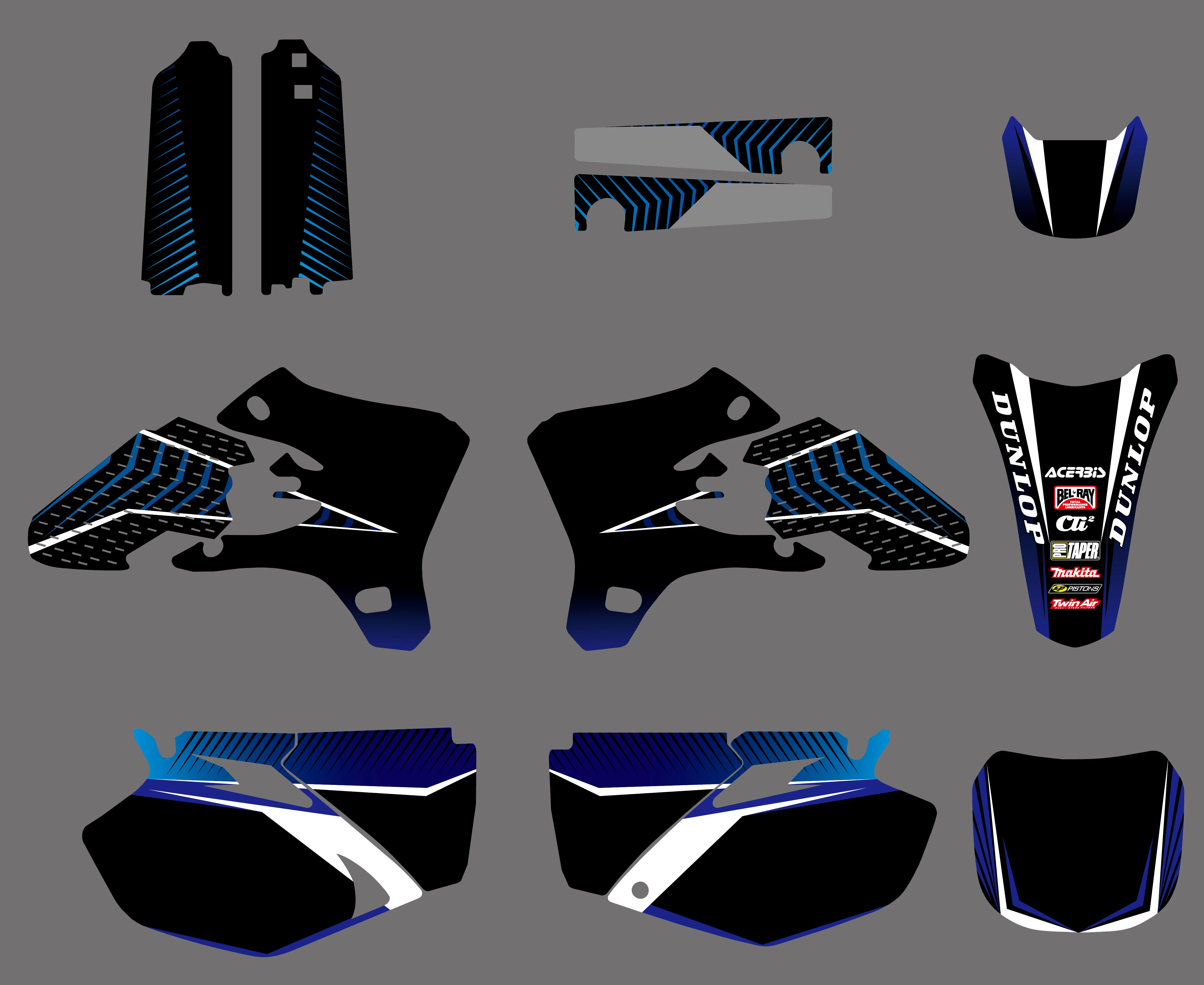 Новая команда мотоциклов графический фон наклейка и комплект наклеек для Yamaha YZ250F