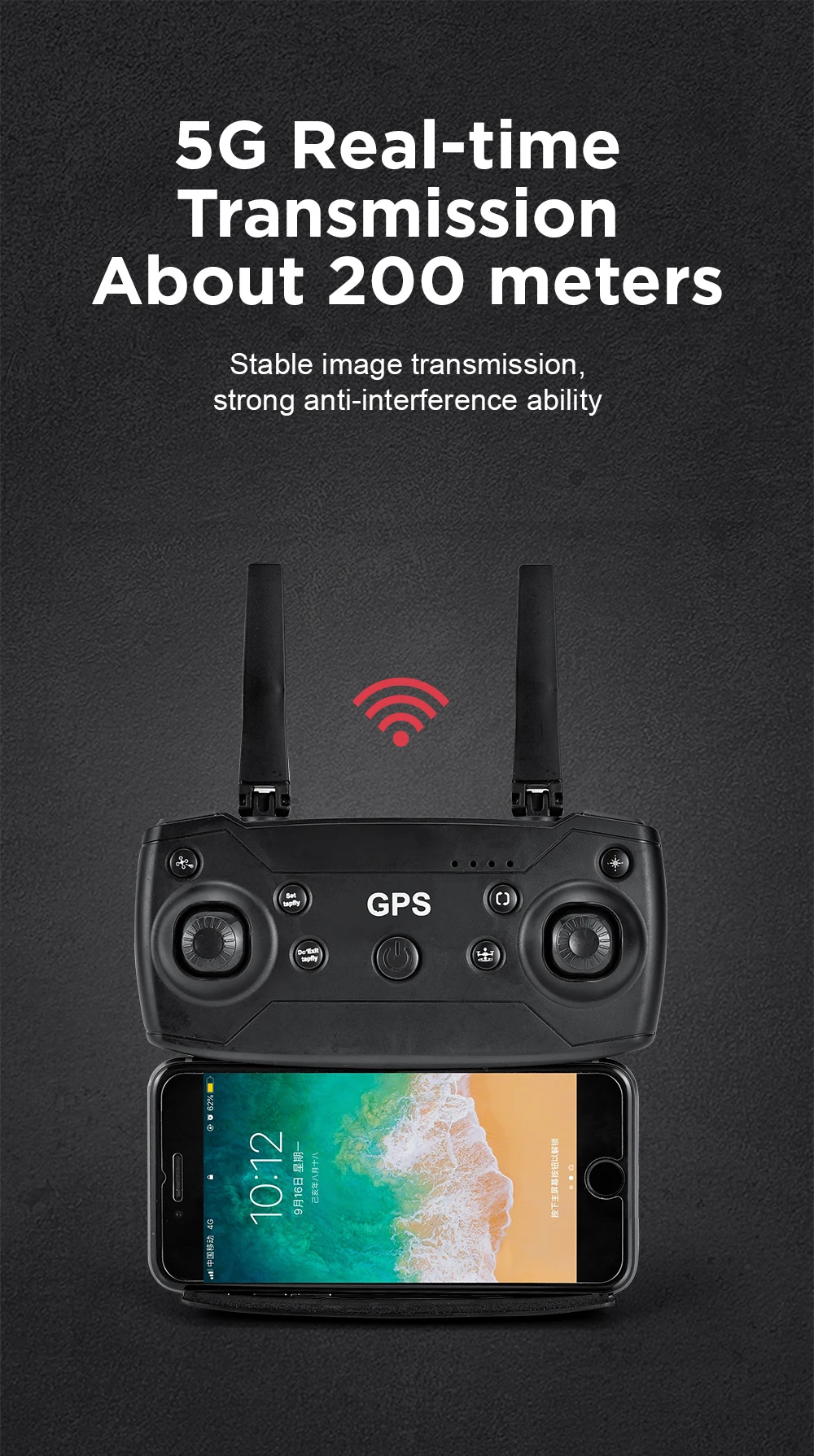 HYR10 Дрон GPS 5G WiFi Регулируемая 2K камера селфи-Квадрокоптер RC более низкая мощность возврат Безголовый режим FPV Дроны с камерой HD