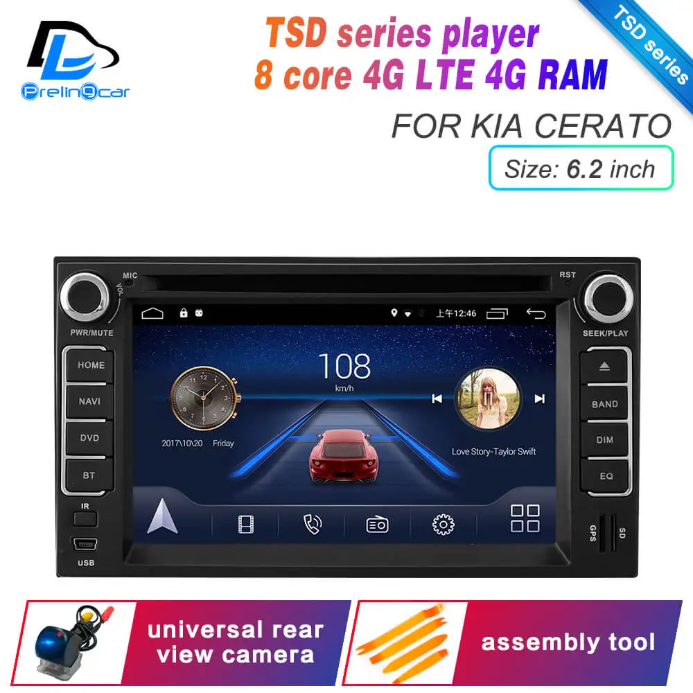 TSD 6.2inch Cerato Ips сенсорный экран DSP звук Android 9,0 2 DIN 4g Lte радио для KIA Cerato Carens года gps dvd-плеер стерео навигация - Цвет: TSD 6.2inch Cerato