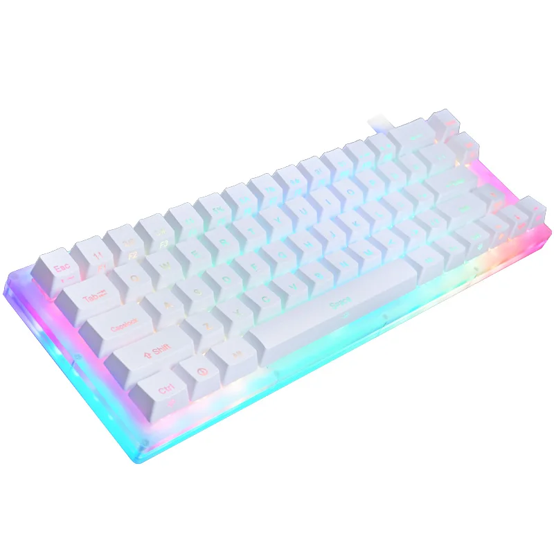 66Key клавиатура Tyce C Проводная RGB подсветка переключатель Gateron Механическая