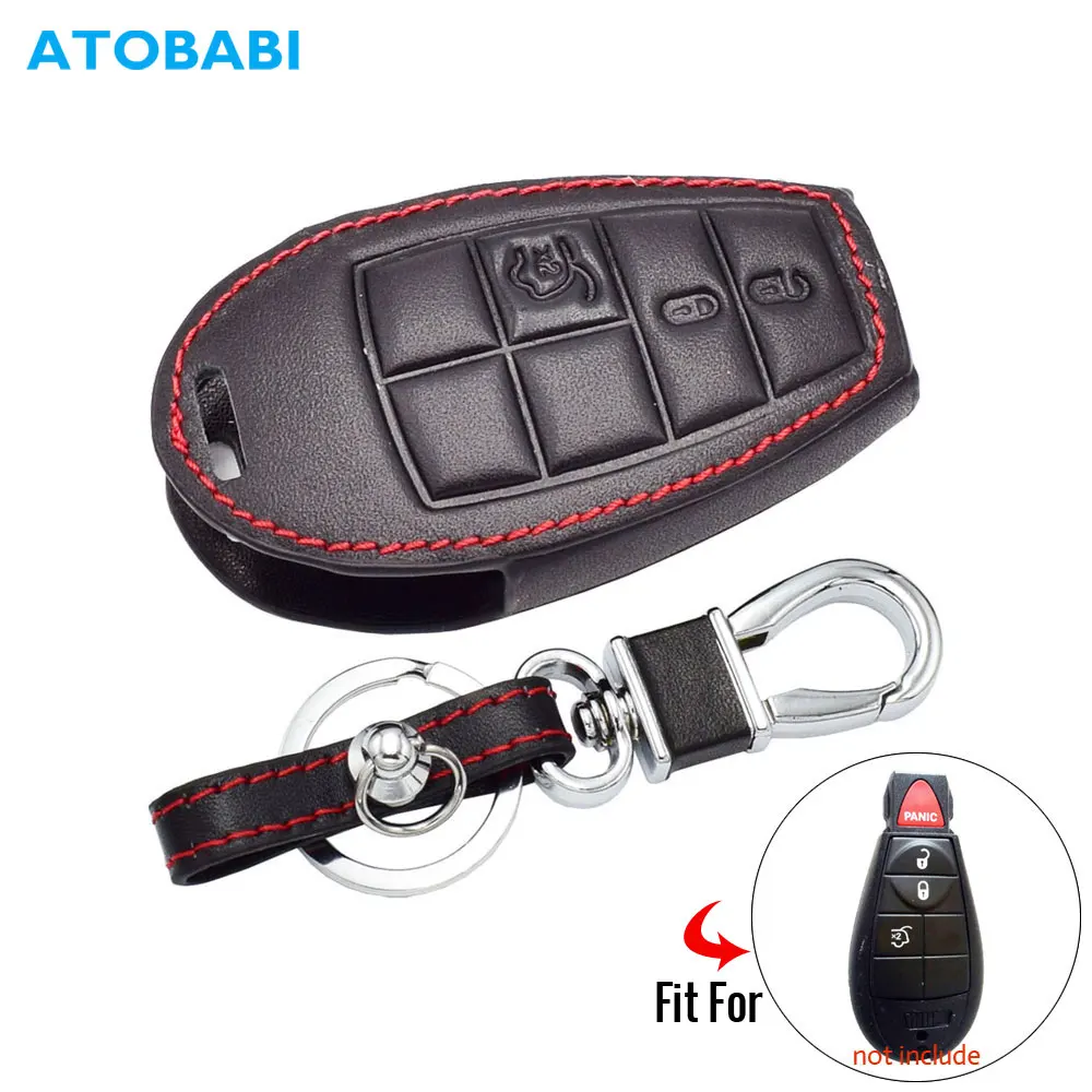 Кожаный чехол для ключей автомобиля для Dodge Challenger, Charger Magnum Journey джип ram Commander Grand Cherokee Chrysler 300 чехол брелока Дистанционного Управления