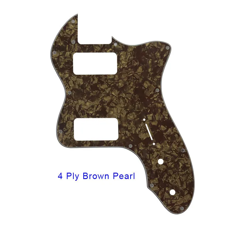 4Ply Brown Pearl Гитарные части-для классической серии '72 Telecaster Tele Thinline, гитарная накладка, царапина, пластина с ТВ Jones Humbucker, звукосниматели - Цвет: 4Ply Brown Pearl