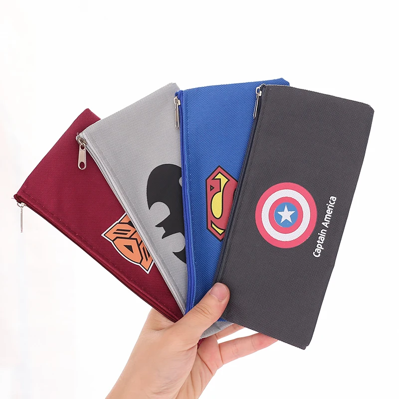 Нейлоновые пеналы с героями мультфильмов для ручек школьные рекламные акции