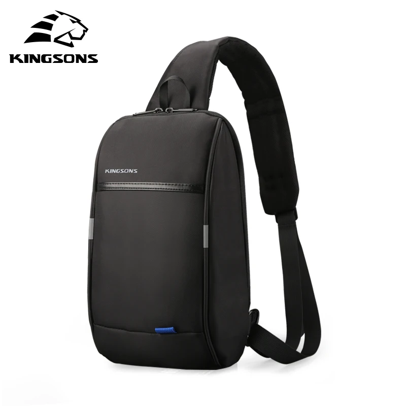 

Рюкзак мужской Kingsons через плечо, 10,1 дюйма, с одним ремешком, с USB-зарядкой