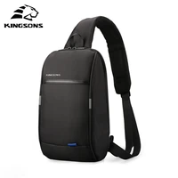 kingsons small backpack over shoulder for men one strap chest bag leisure travel 10 1 inch crossbody backpack usb charging