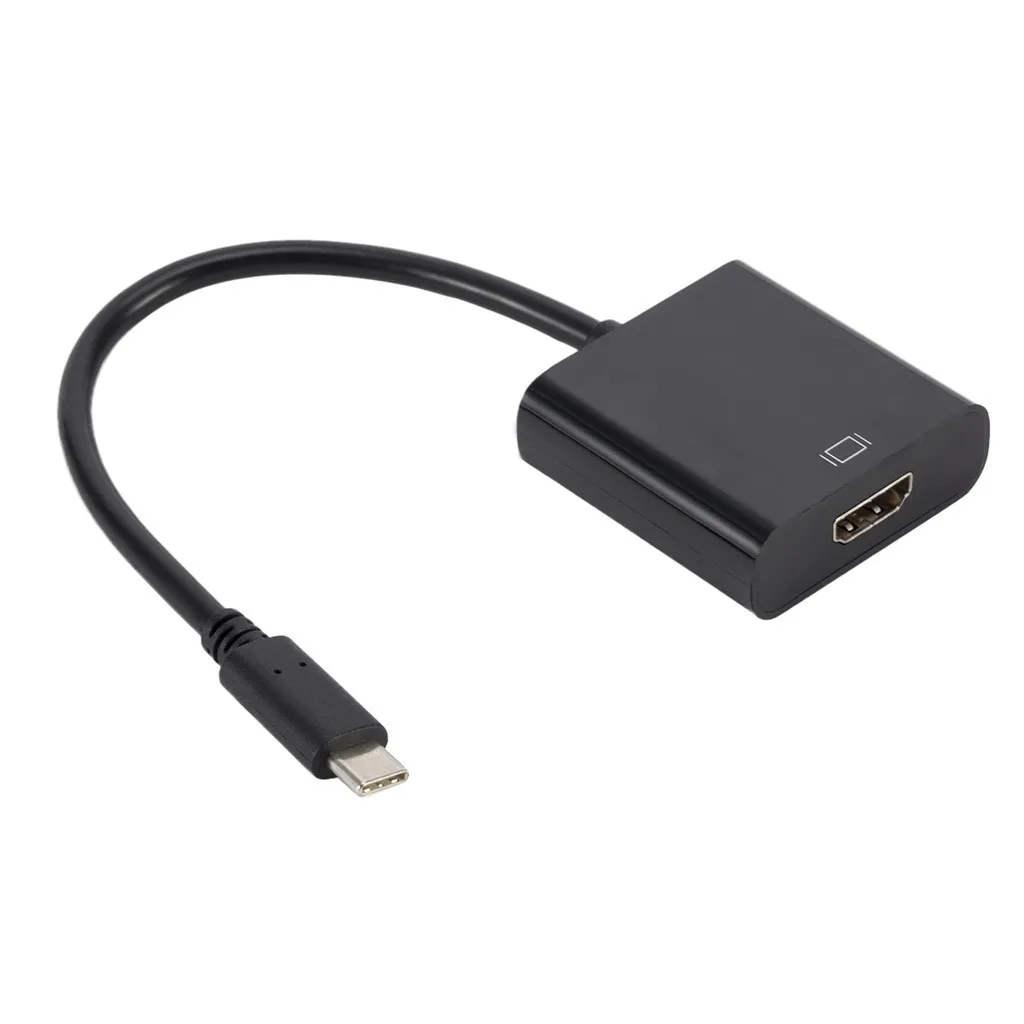 black Ouhaobin USB-C type-C к HDMI HDTV 4k Кабель-адаптер USB 3,1 type C конвертер для мужчин и женщин для samsung S9 для планшета - Цвет: black