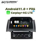 Автомобильный беспроводной DVD-плеер Carplay PX6, Android 11,0, 4 Гб + 64 ГБ, GPS, RDS радио, Wi-Fi, Bluetooth 5,0 для Renault Megane II 2 2004-2005