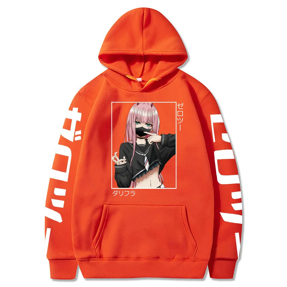Darling In The Franxx Print Hoodies Janpanese Anime Men Women  Sweatshirts Fashion Mangan Zero Two Unisex Pullover Outerwear