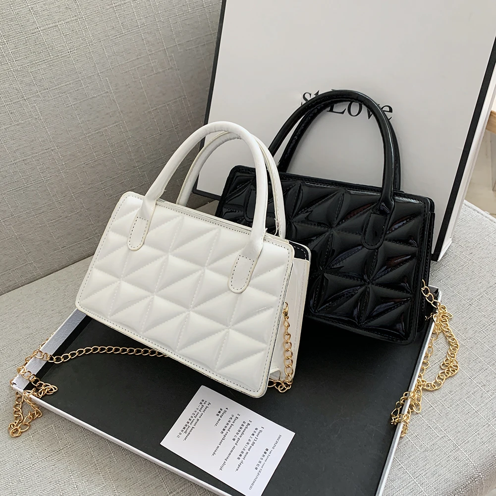 

Женская сумка через плечо из ПУ кожи, с геометрической вышивкой