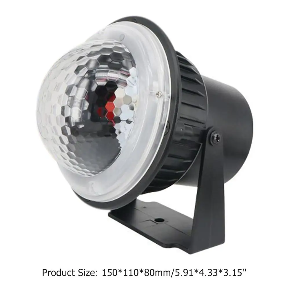 

Magic Ball Laser Lamp LED Rotary KTV Party Bar Stage Lights Xmas Home Decoration with Crystal Cap Fixed Hole Indoor Bracket