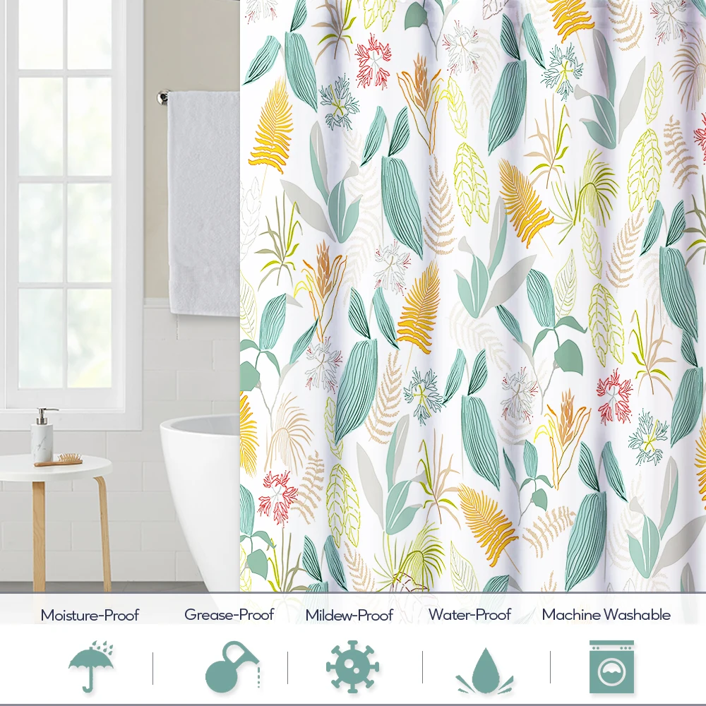 Водонепроницаемый экран полиэфирная Штора для ванны тканевый лист узор моющиеся