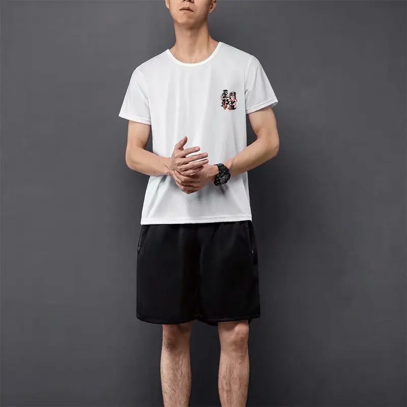 

Fashion Summer Men's T-shirt High Street Brand Printing Trend Hip-hop Loose Men's Cotton Short Sleeves