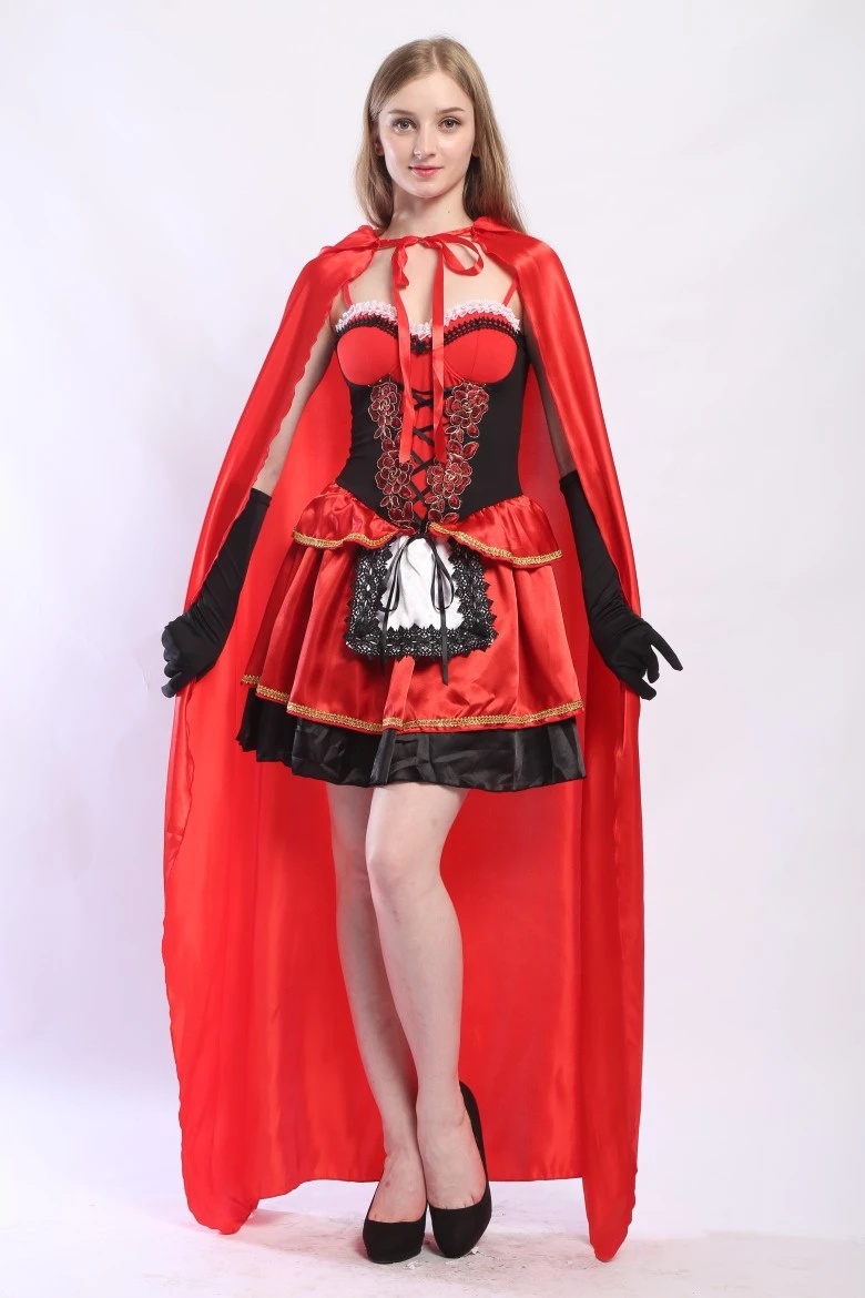 Костюм Красной Шапочки для Для женщин Карнавальный костюм взрослых Хэллоуин
