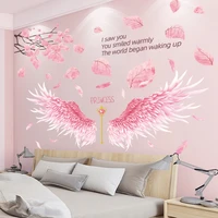 tree leaves wall stickers vinyl diy feather wings wall decals for living room kids bedroom children nursery house decoration
