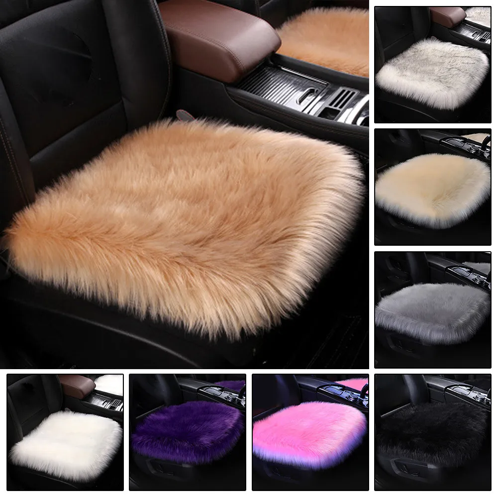

Comfortable Car Front Seat Plush Cover Non-Slip Breathable Auto Cushion Car Accessories High-quality Soft Cushion