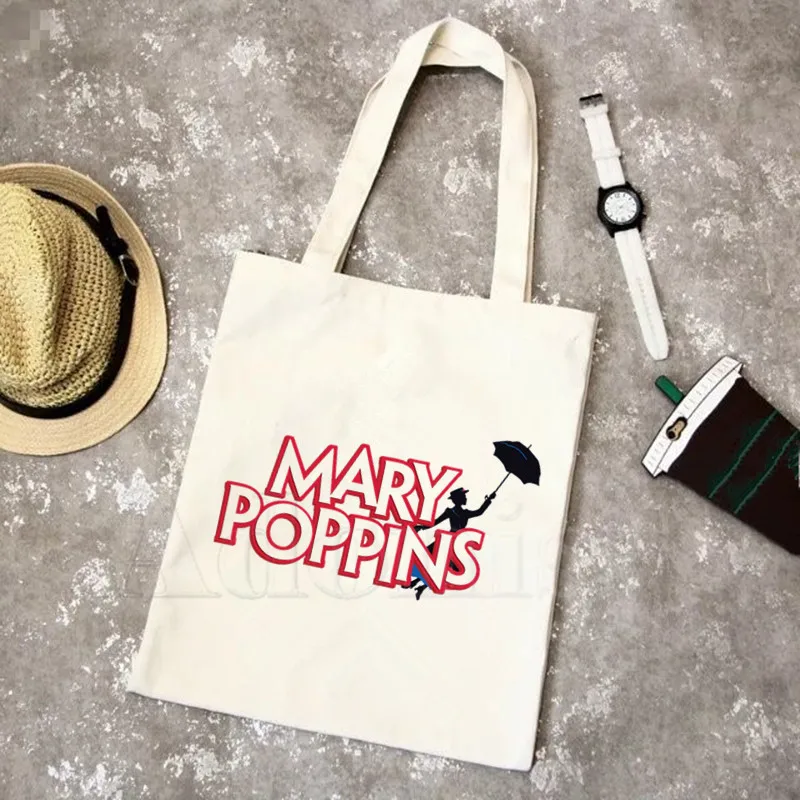 Мэри Поппинс простая Женская упаковка элегантная Холщовая Сумка сумки на плечо